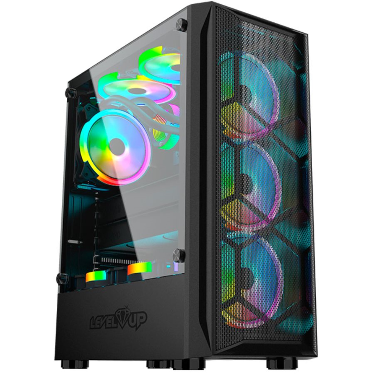 Computadora Ryzen 5 - 8Gb - Ssd 256Gb - Gabinete Andromeda RGB - Monitor Gamer 24