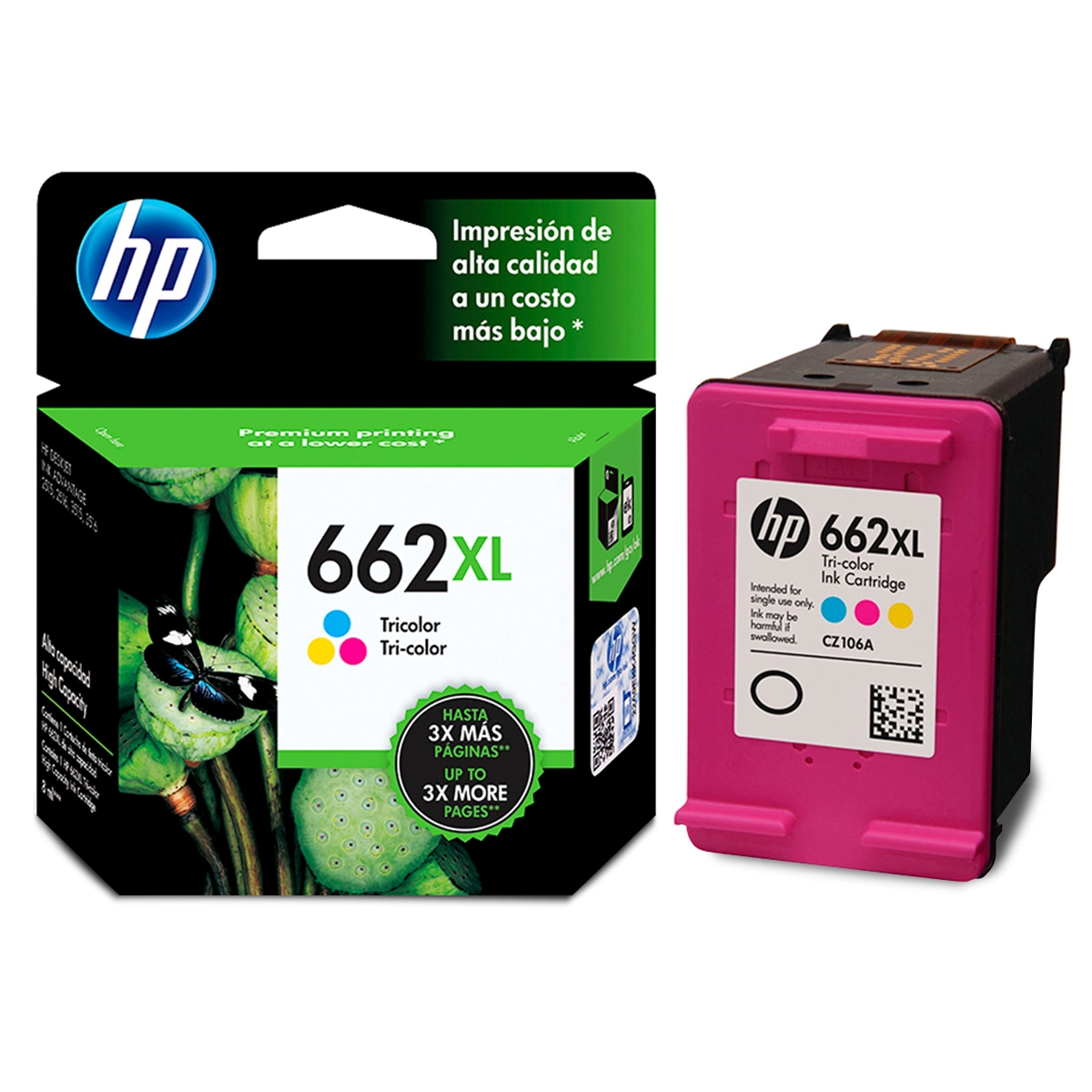 Cartucho Hp 662xl Color Original