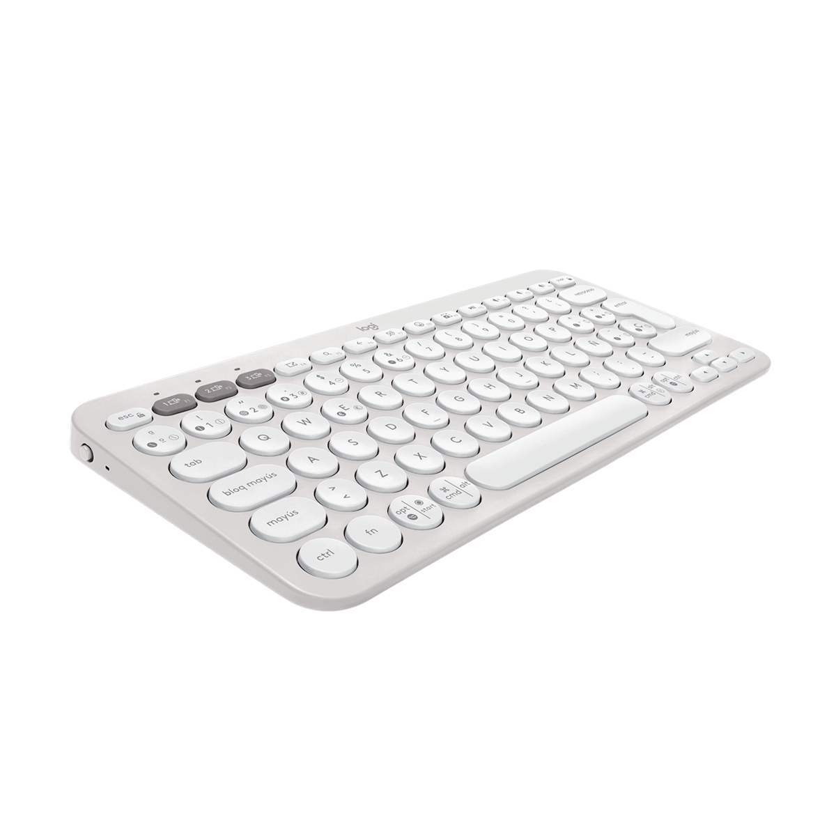 Teclado Bluetooth K380s Pebble Keys 2 Blanco Español Logitech