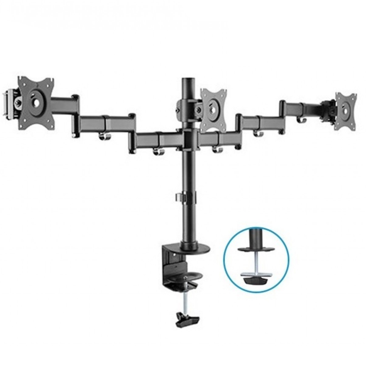 Soporte Tiple Brazo Escritorio Monitor 13" a 27" Intelaid