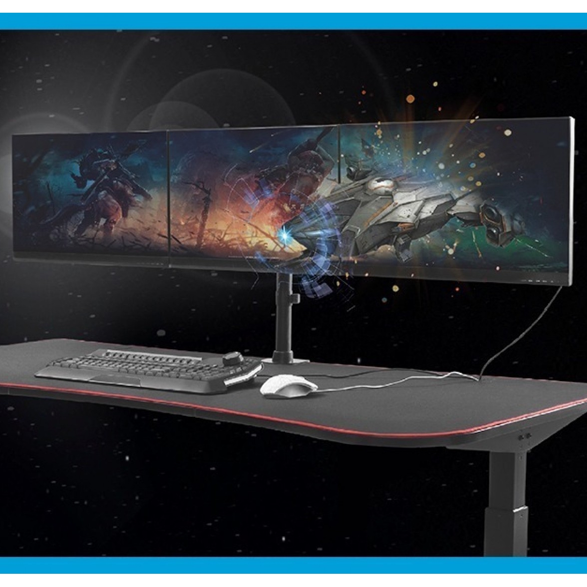 Soporte Tiple Brazo Escritorio Monitor 13