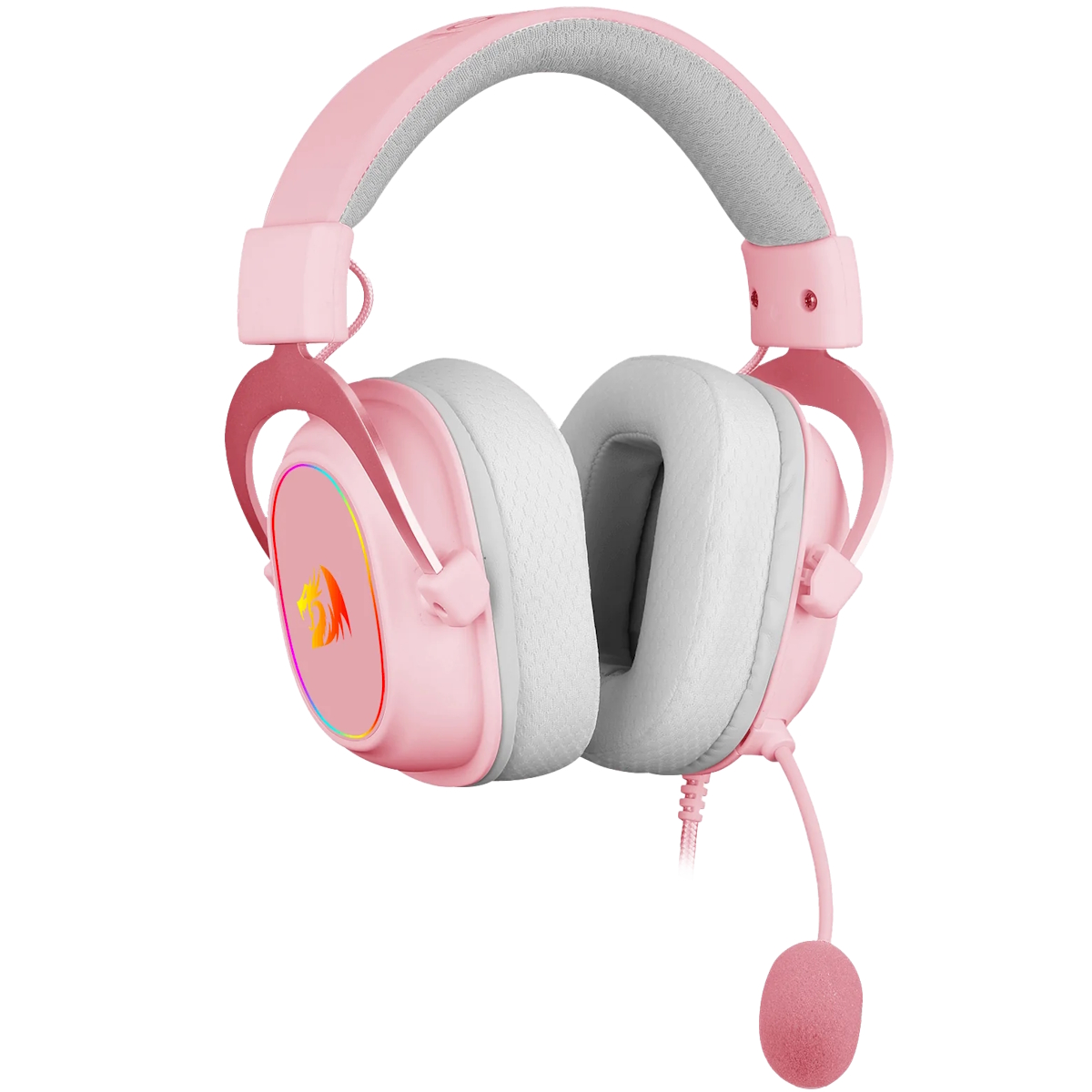 Auriculares Gamer Cable Vincha Zeus X H510 7.1 RGB Rosa Redragon