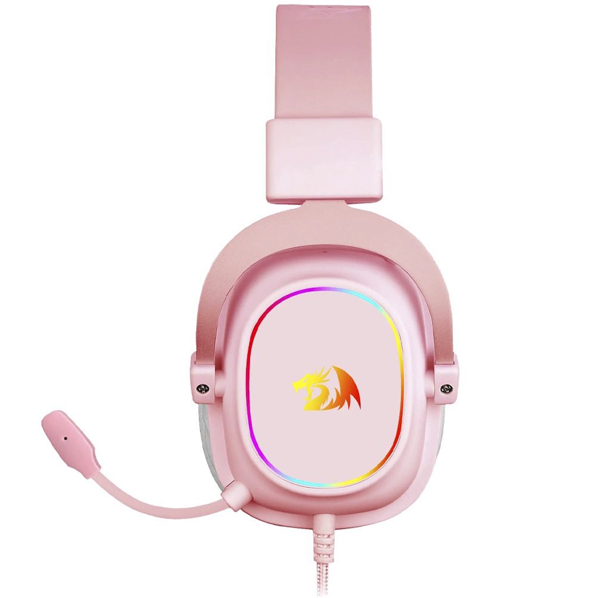Auriculares Gamer Cable Vincha Zeus X H510 7.1 RGB Rosa Redragon
