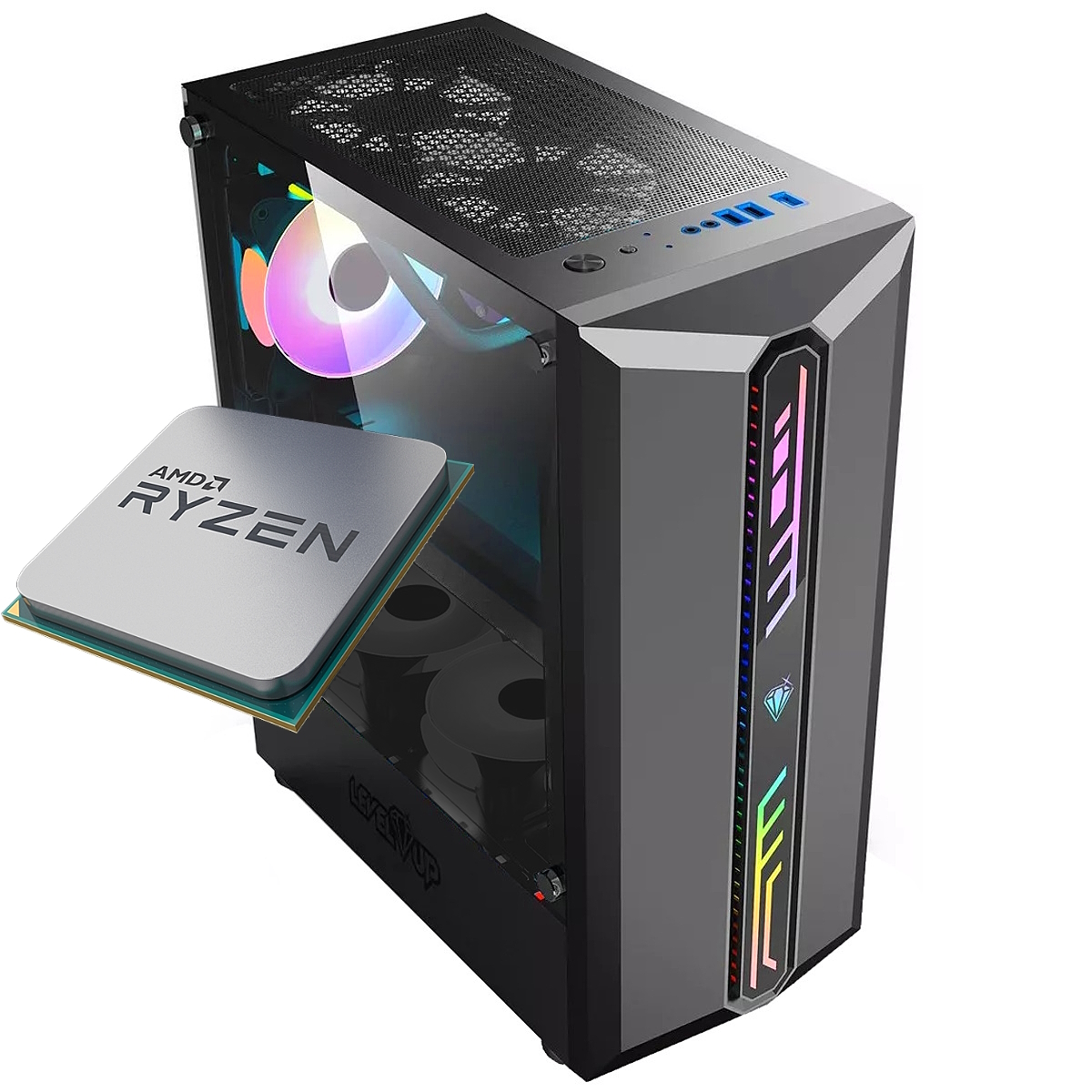 Pc Armada Ryzen 3 - 8GB - SSD 240GB - Gabinete Cassiopeia + Kit Vortex