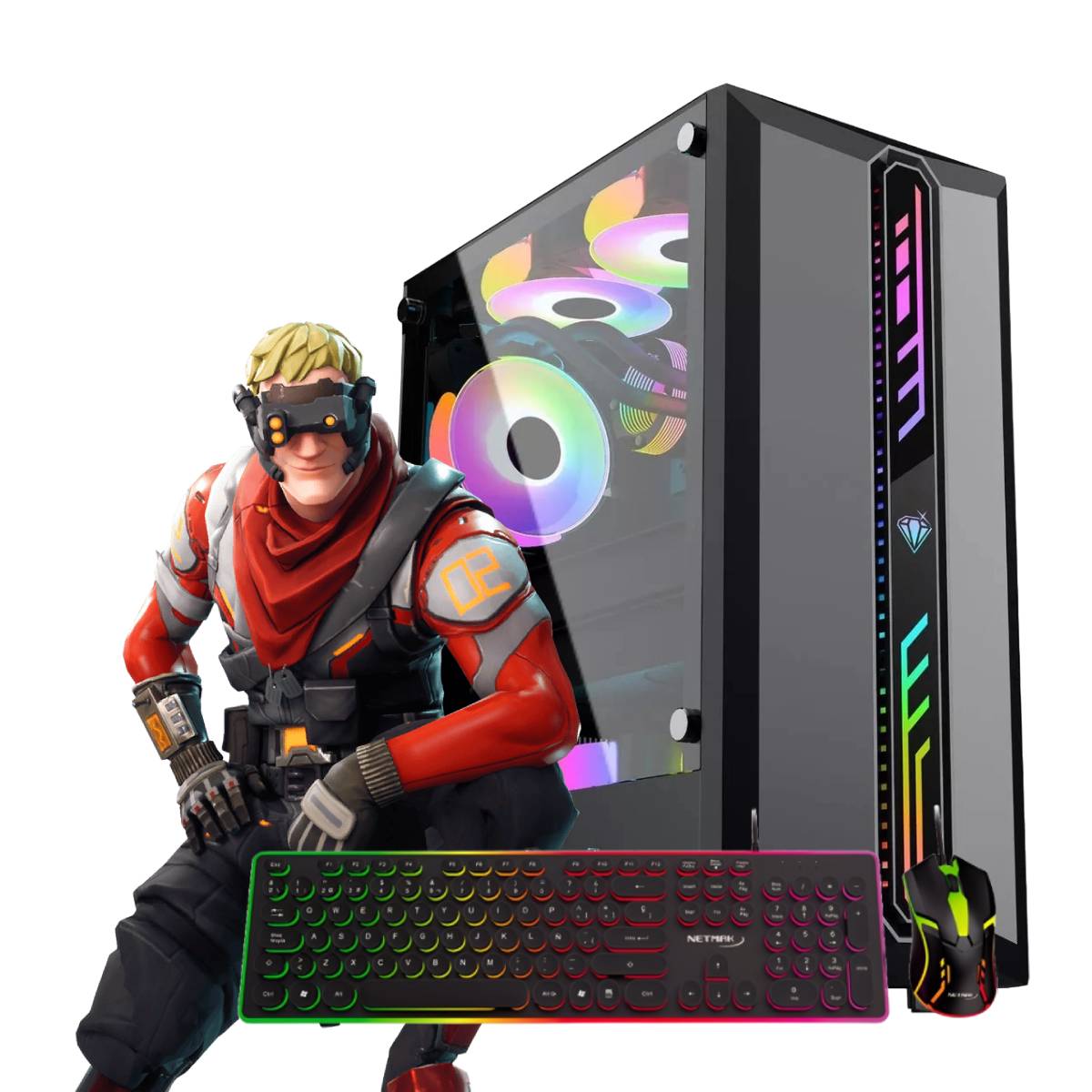 Pc Armada Ryzen 5 - 8GB - SSD 256GB - Gabinete Cassiopeia RGB + Kit Vortex