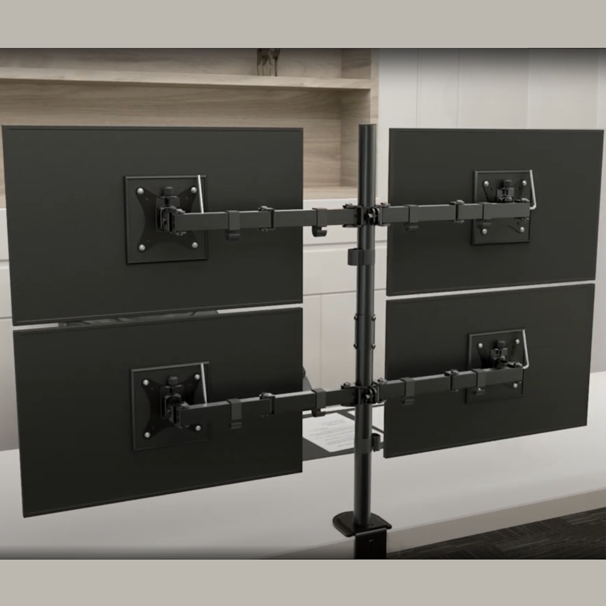 Soporte Fijo 4 Brazos 4 Monitores 17