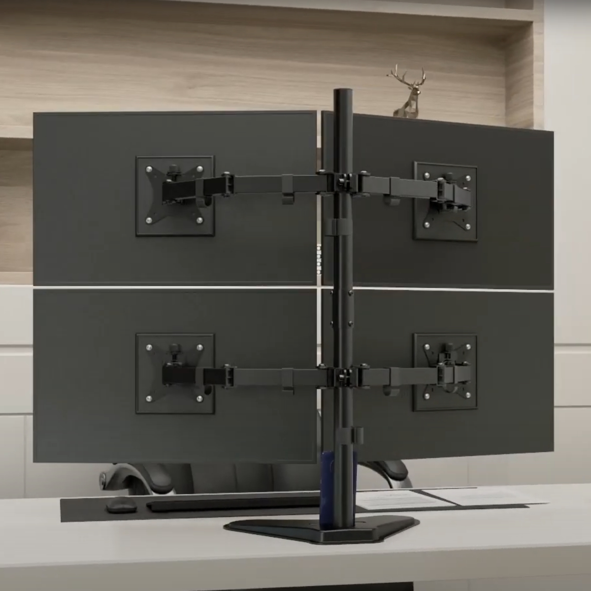 Soporte Movil 4 Brazos 4 Monitores 17