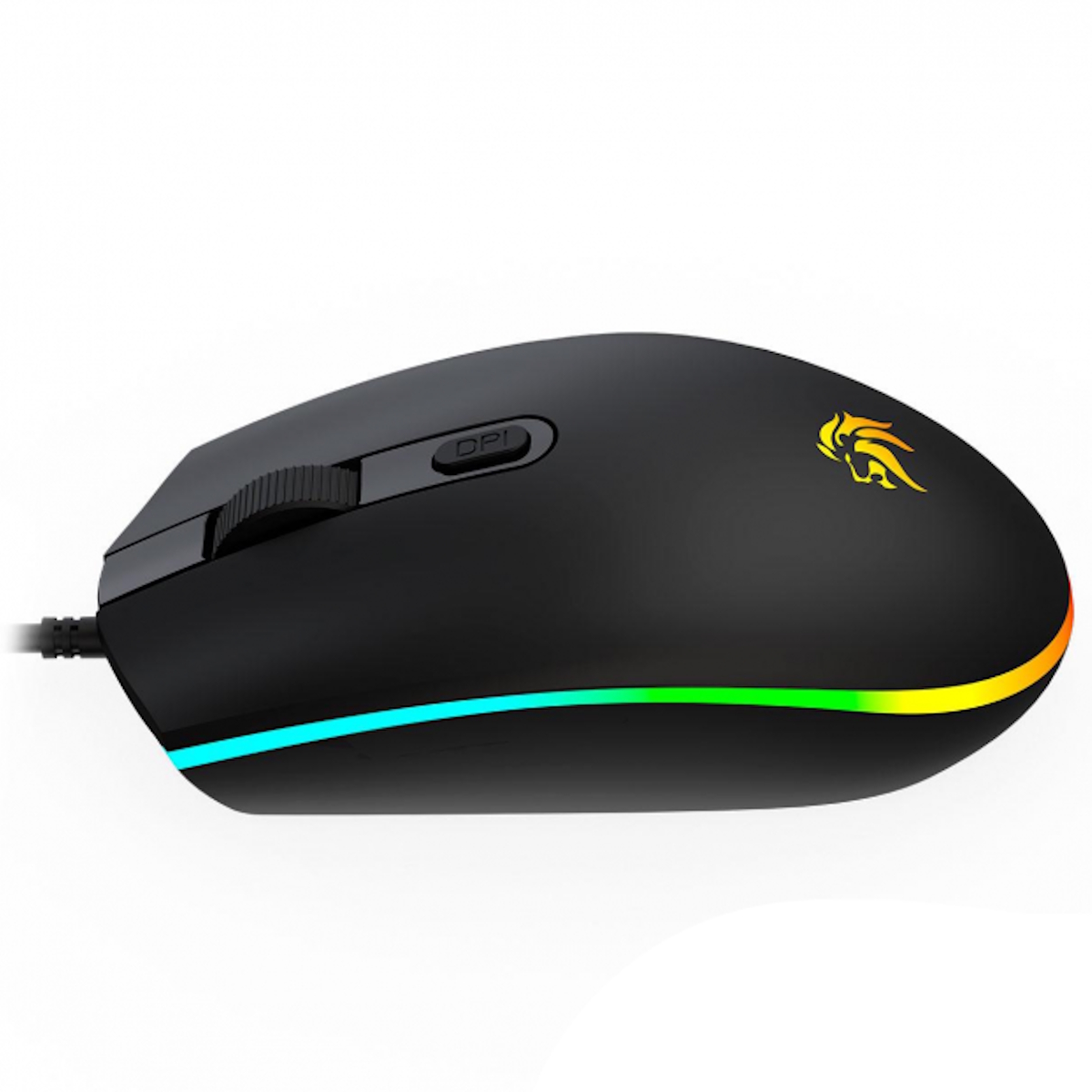 Mouse Gamer RGB 1600 DPI Negro NM-GM51 Netmak