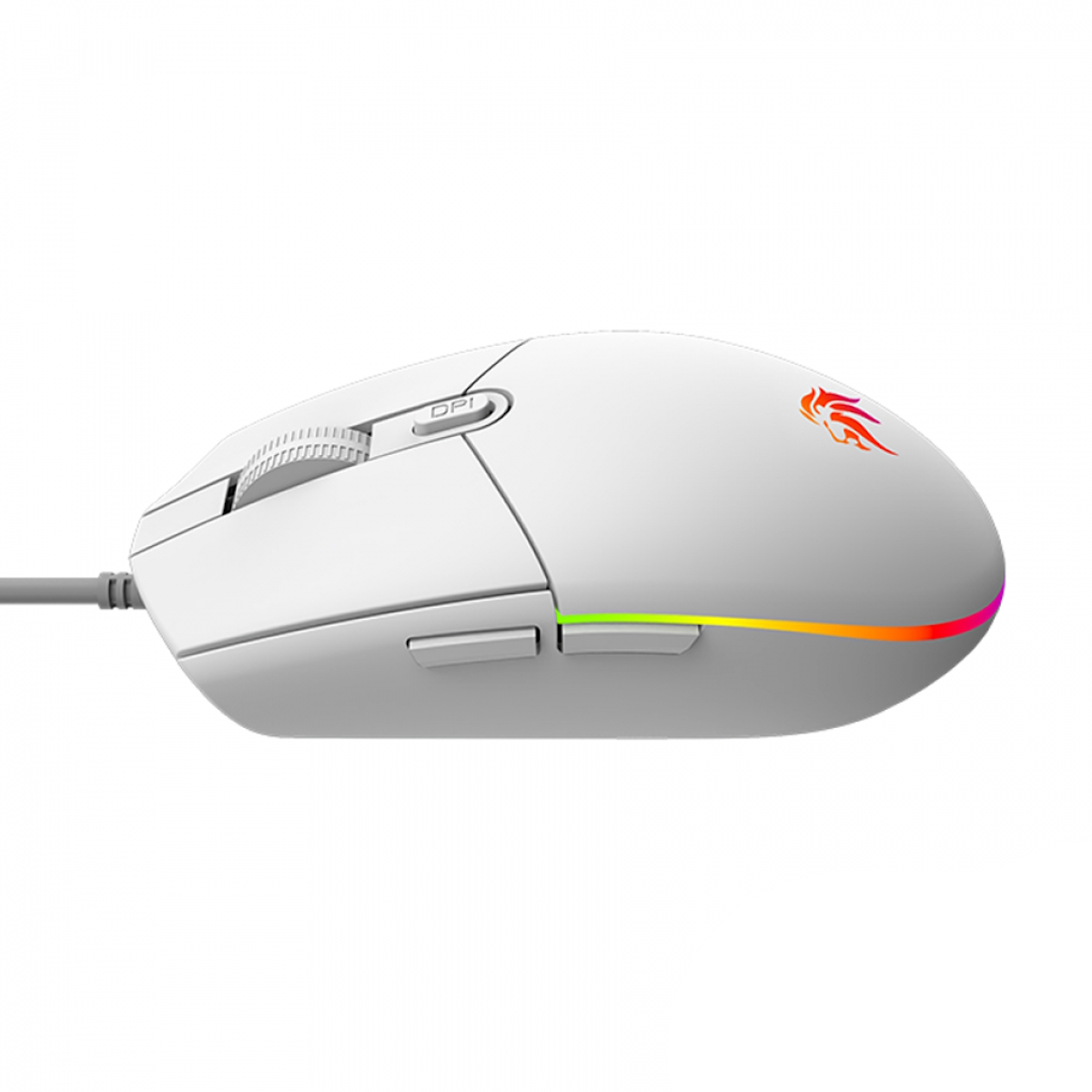 Mouse Gamer RGB 3600 DPI Blanco NM-EXPERT-W Netmak