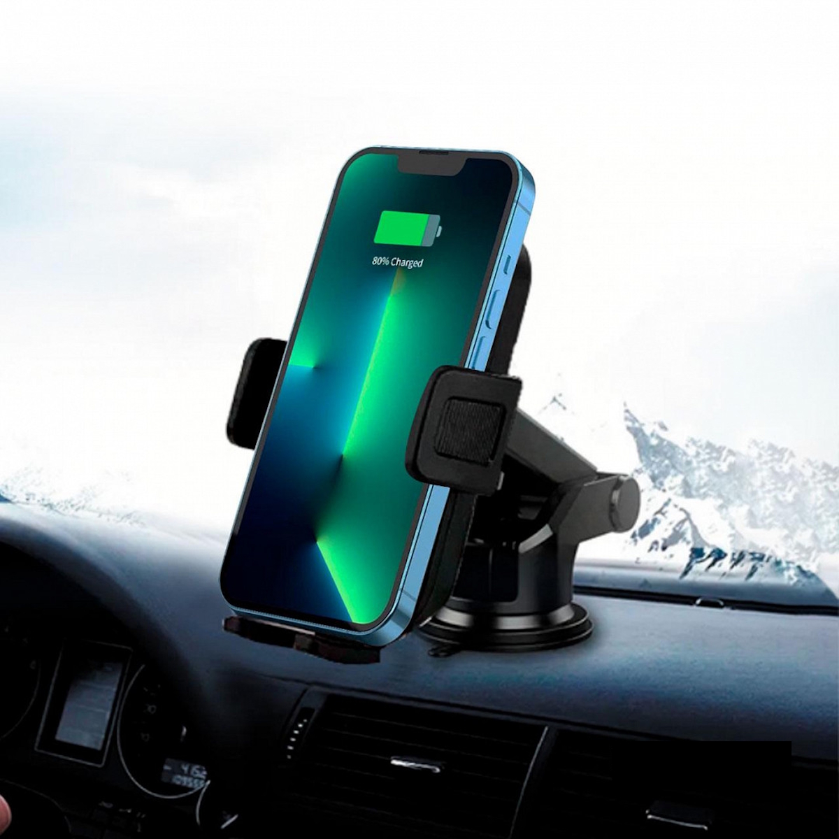 Soporte Celular Auto + Carga Inalambrica NM-HC42 Netmak