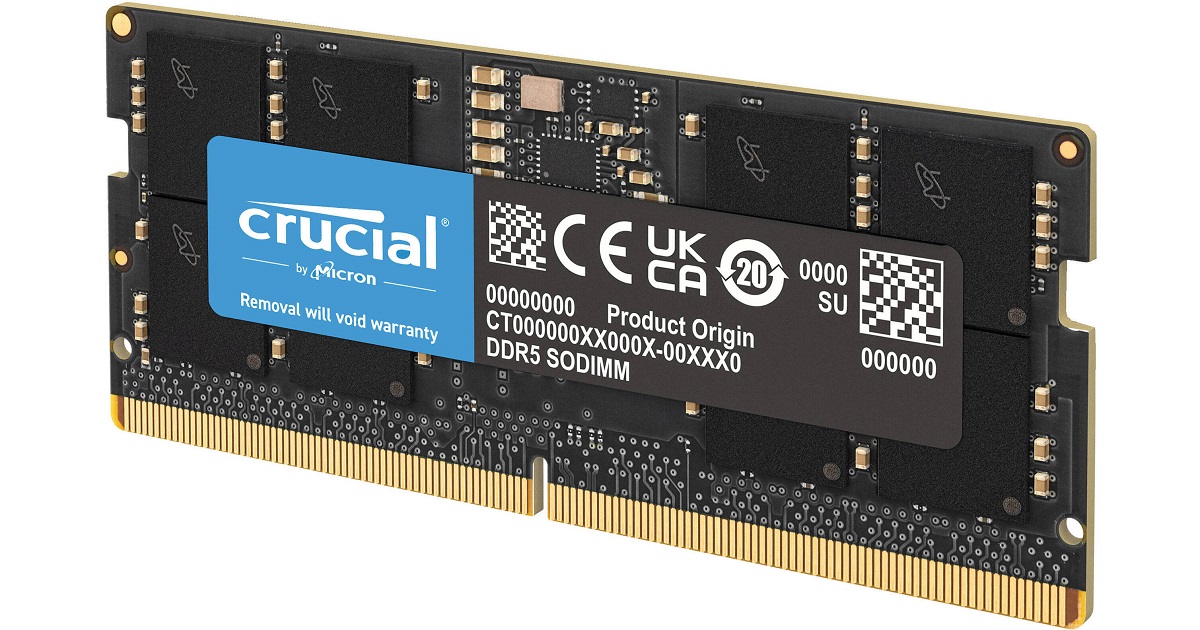 Memoria Ram Notebook Sodimm DDR5 8Gb 4800Mhz Crucial