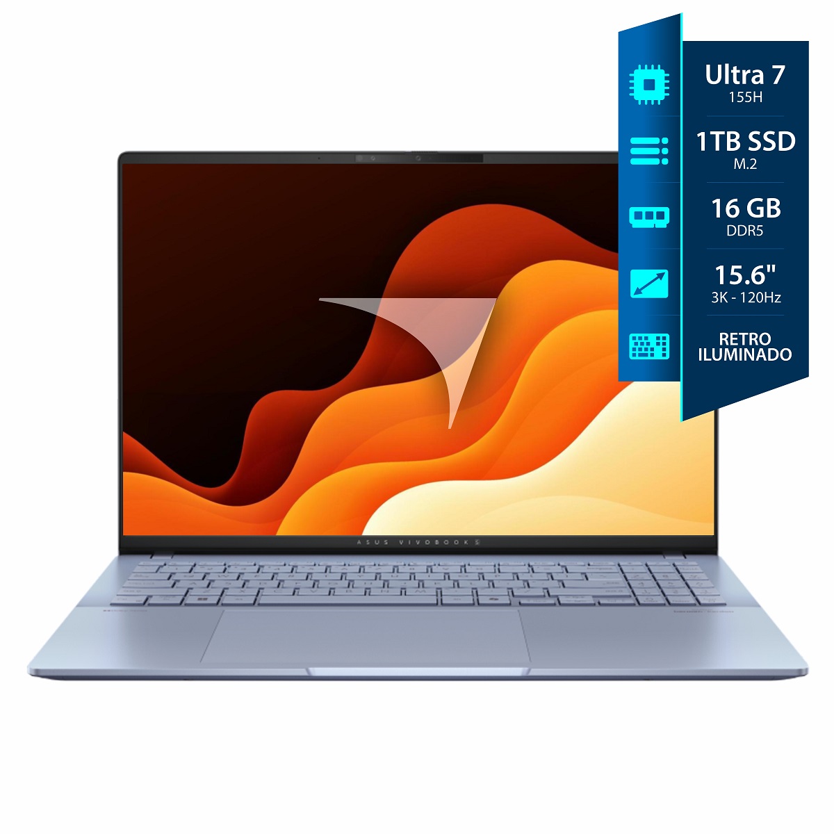 Notebook Asus VivoBook Intel Core Ultra 7 155H  - 16GB - 1TB SSD - 15,6