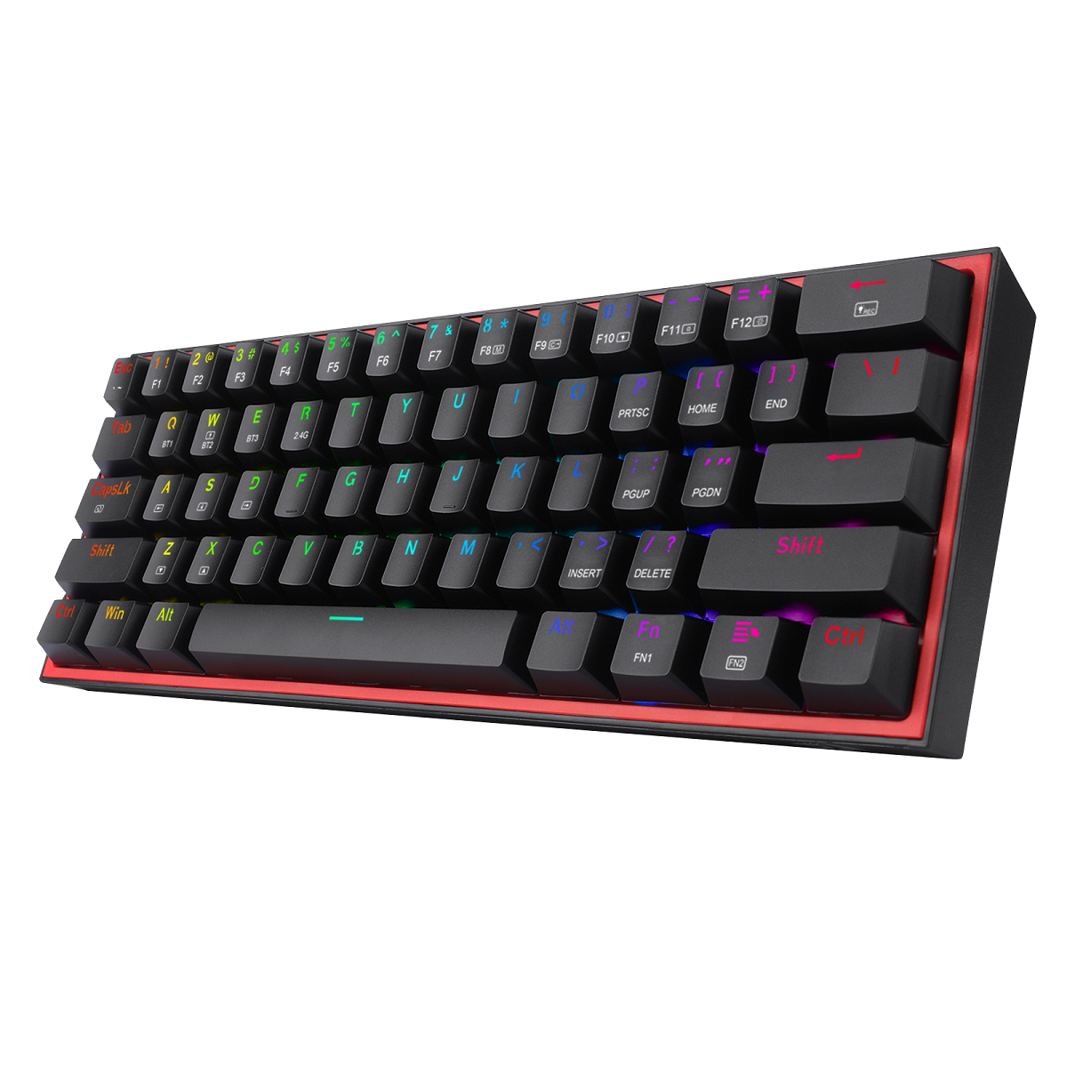 Teclado Mecanico Gamer Cable/Inalambrico RGB Fizz Pro Negro Switch Rojo Redragon