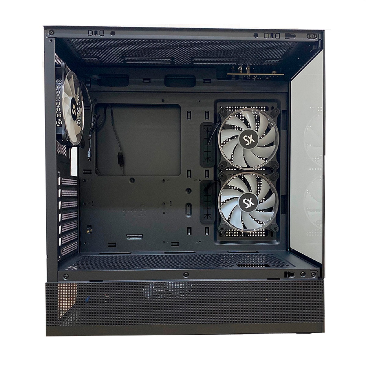 Gabinete Gamer Full Tower 930B ARGB Negro + Fuente 750W 80 Plus Bronze Solarmax