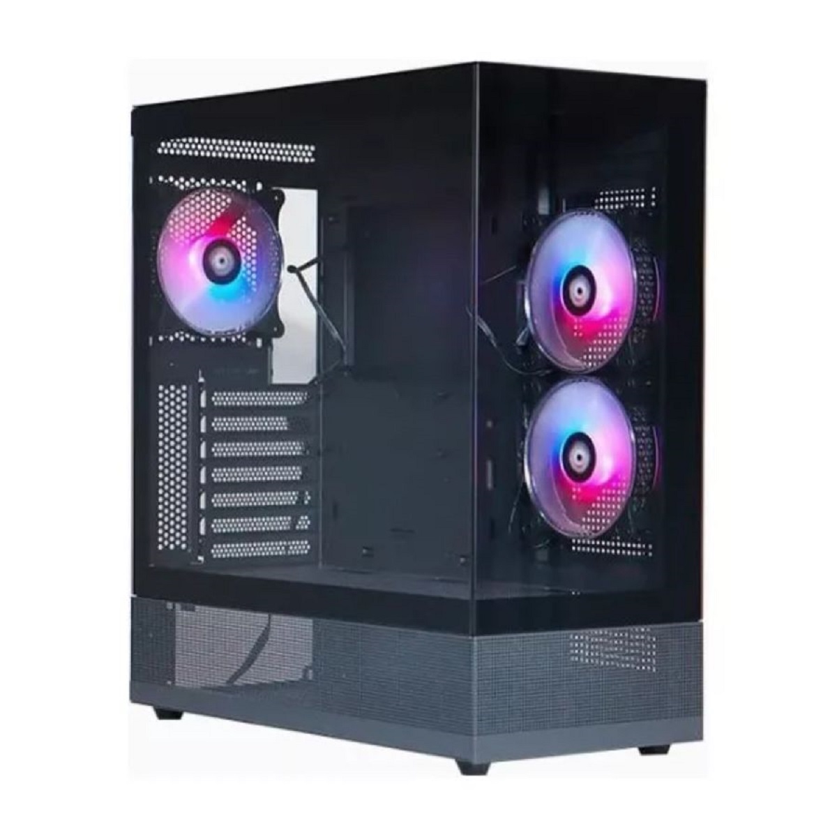 Gabinete Gamer Full Tower 930B ARGB Negro + Fuente 750W 80 Plus Bronze Solarmax