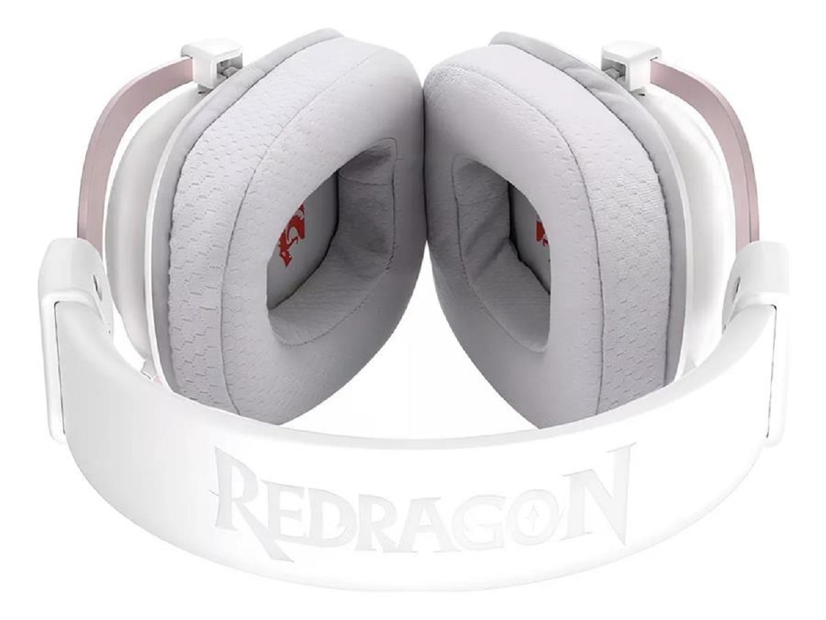 Auriculares Gamer Inalambrico/Cable Vincha Zeus Pro H510W 7.1 Blanco Redragon