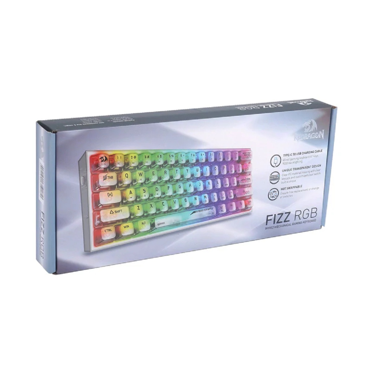 Teclado Mecanico Gamer Fizz RGB Backlighting Switch Rojo Redragon