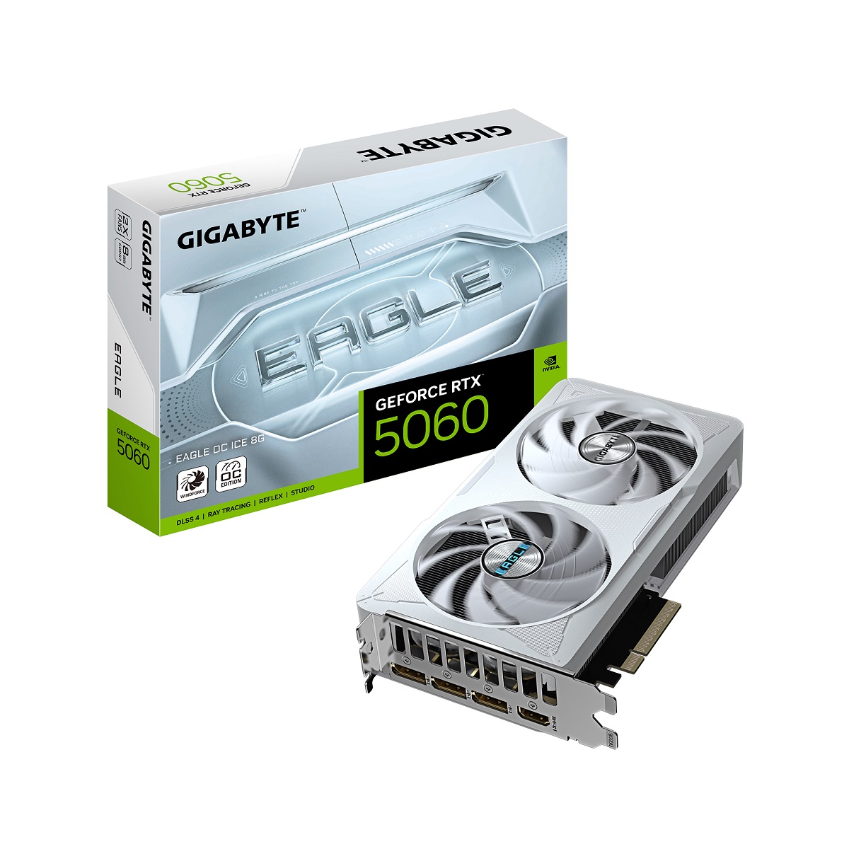 Placa De Video Rtx 5060 8GB DDR7 OC Eagle Ice Gigabyte