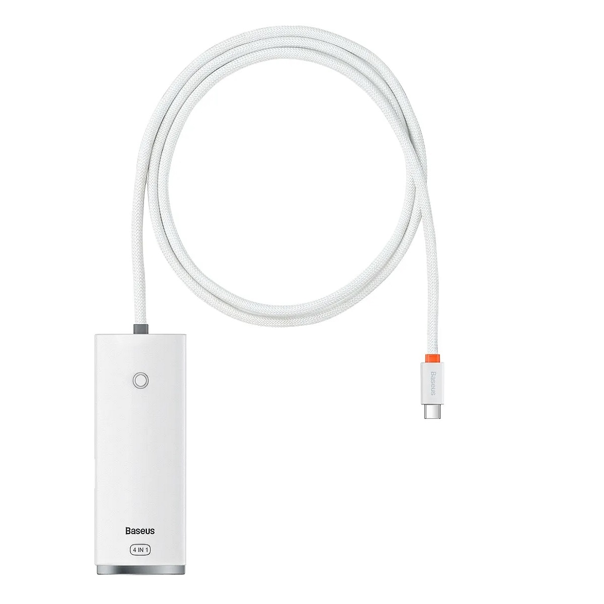 Hub USB C a 4 USB 3.0 + USB C/PD Blanco Baseus