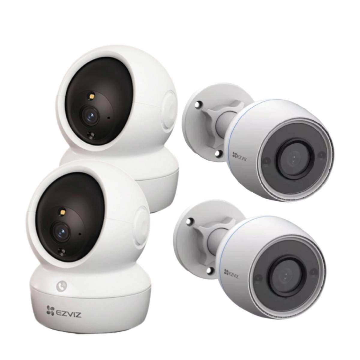 Combo Camara H6c Pro 1080P Day/Night SD Wifi Domo Interior Ezviz X2 + Camara H3c 1080P Day/Night SD Wifi Exterior Ezviz X2