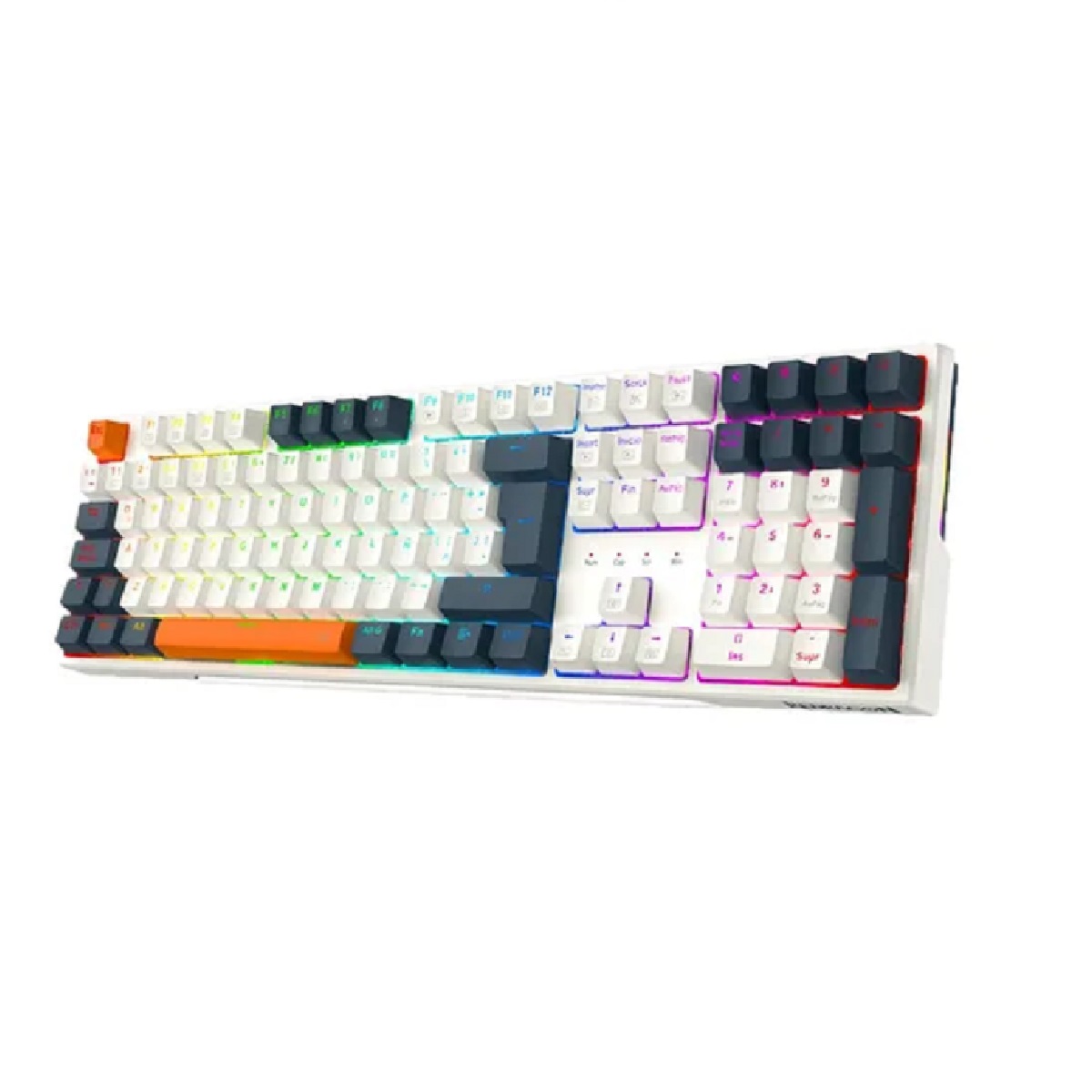 Teclado Mecanico Gamer RGB Trundle Blanco/Negro Switch Rojo Español Redragon