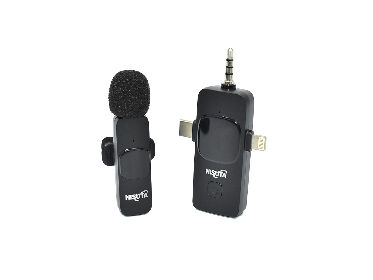 Microfono Corbatero Inalambrico USB C / Lightning / Plug 3.5mm NSMICW2 Nisuta