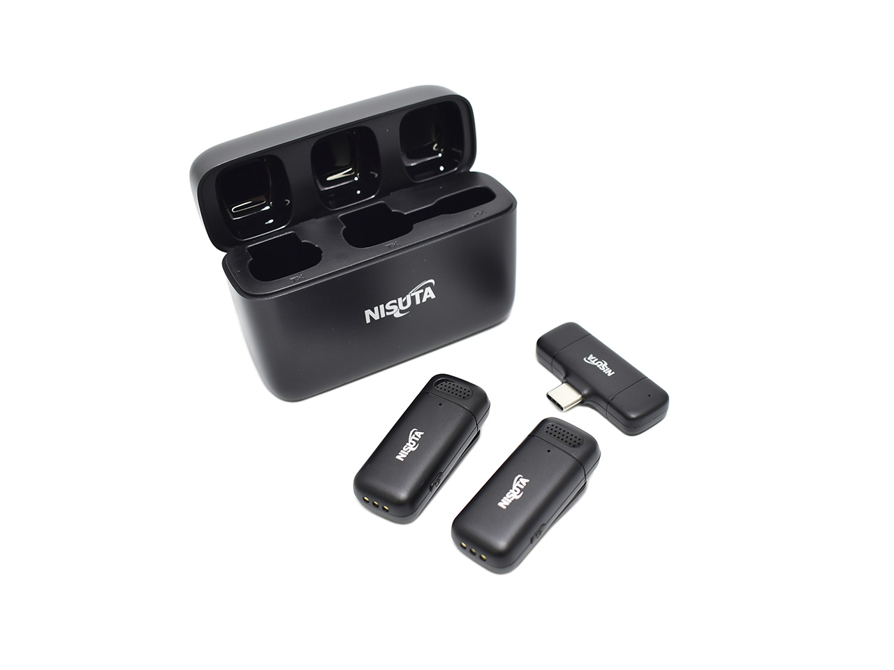 Microfono Corbatero Inalambrico USB C x2 NSMICW3 Nisuta