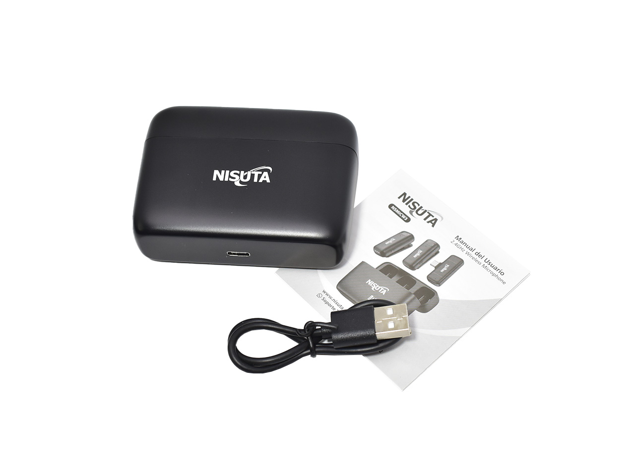 Microfono Corbatero Inalambrico USB C x2 NSMICW3 Nisuta