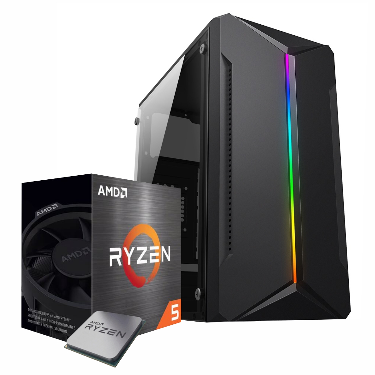 Pc Gamer Armada Ryzen 5 - 16Gb - SSD 512GB - Gab.K80 - Kit Gamer