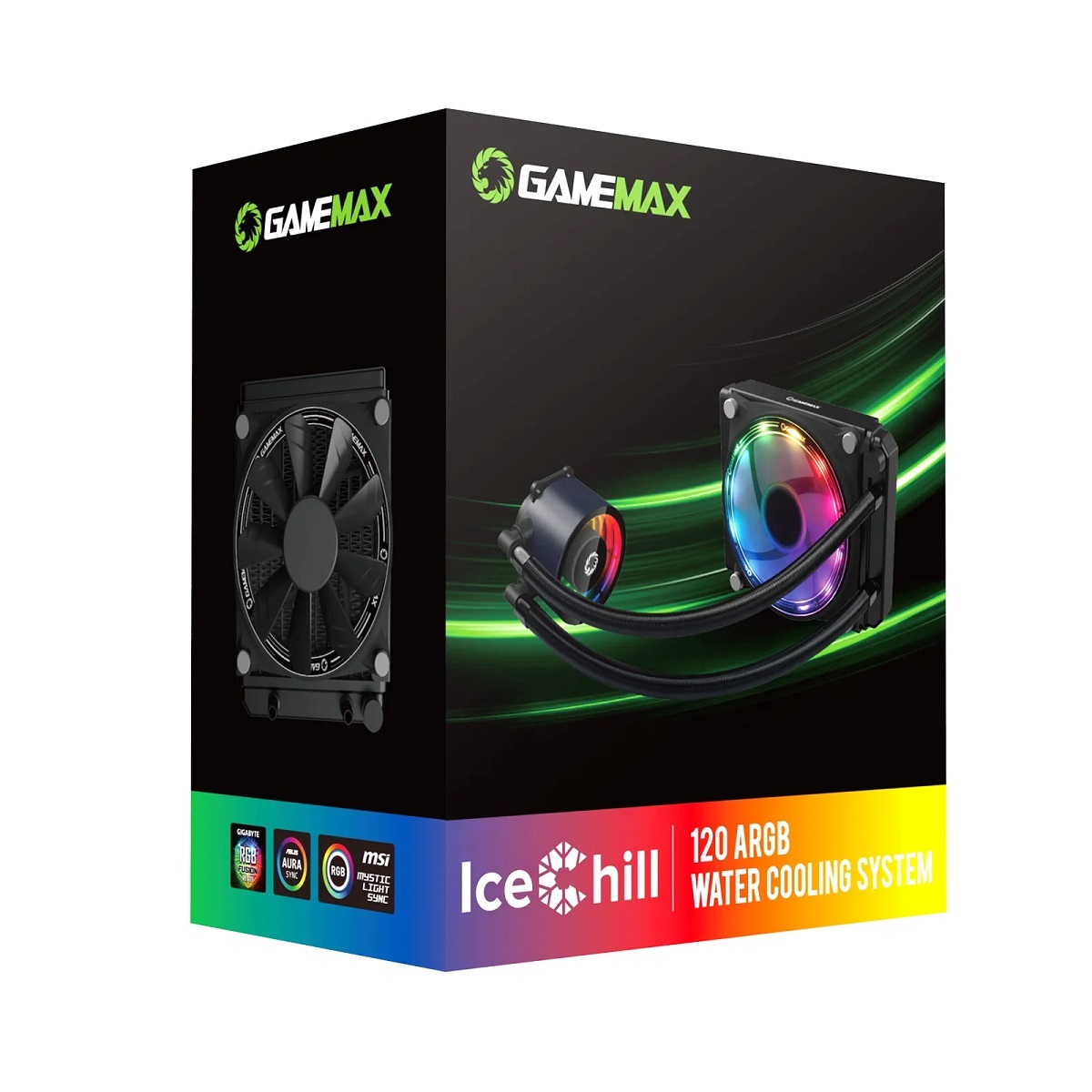 Cooler CPU 120 x 120mm Water RGB IceChill AIO GameMax