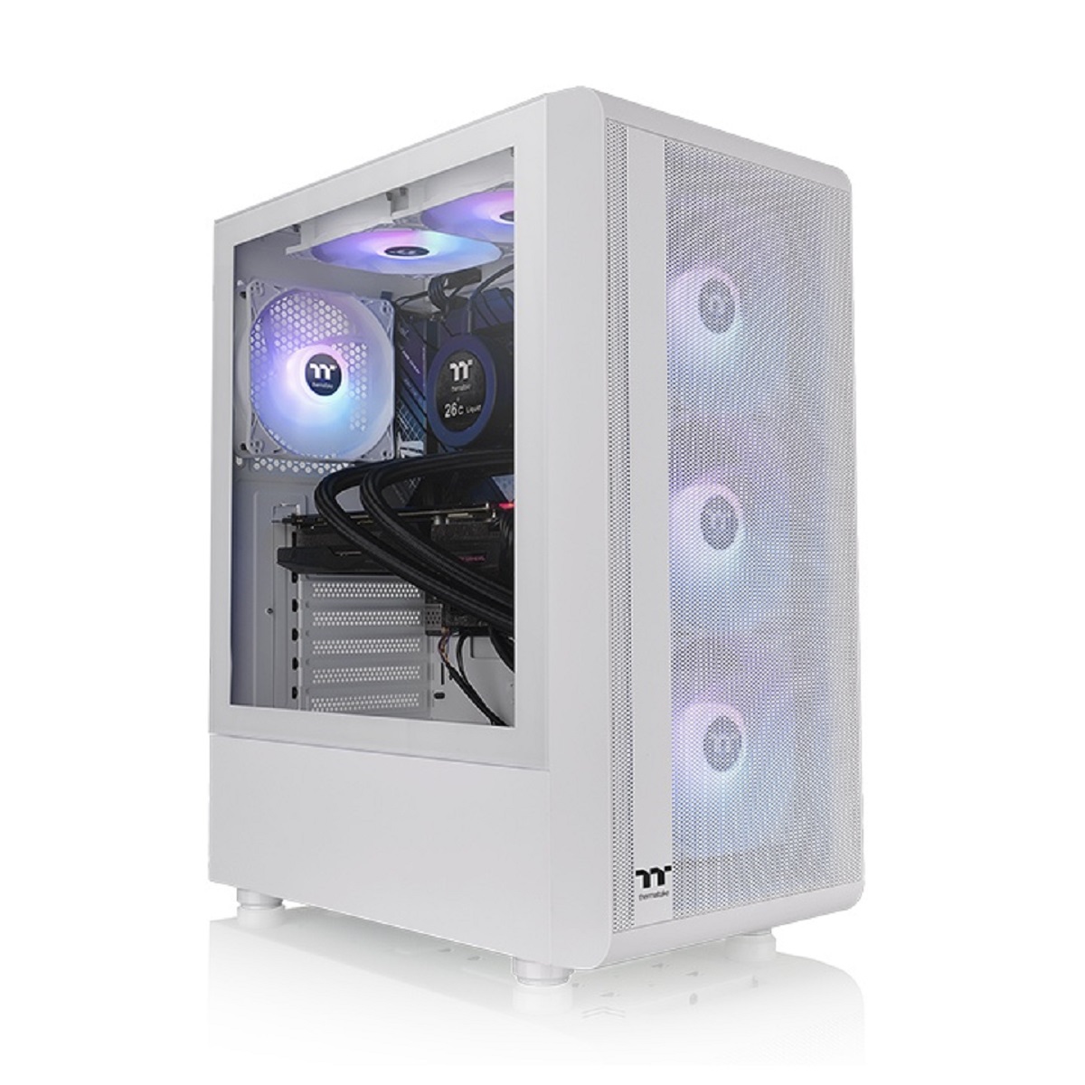 Gabinete Gamer S200 TG ARGB Snow White Thermaltake