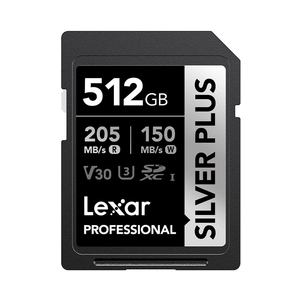 Memoria SD 512GB SDXC Silver Plus 205MB/s 4K Lexar