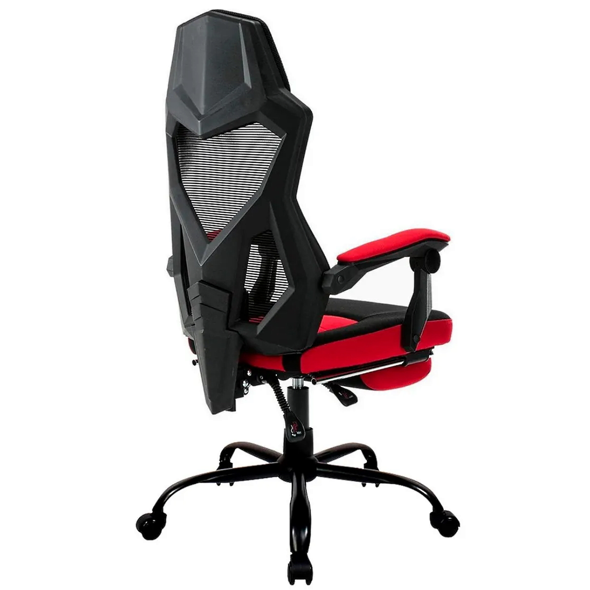 Silla Gamer Mesh Reclinable con Posapies Negro y Rojo Empoli