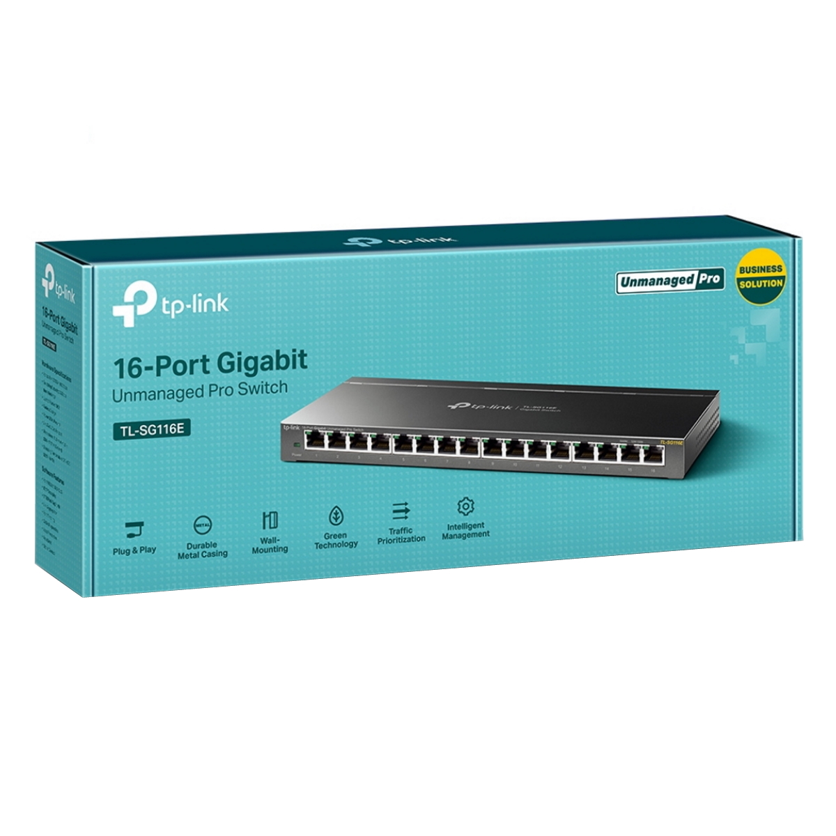 Switch 16p Puertos TL-SG116E Smart Gigabit Metal Tp-Link
